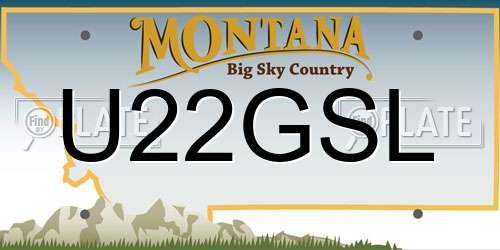 U22GSL Montana License Plate