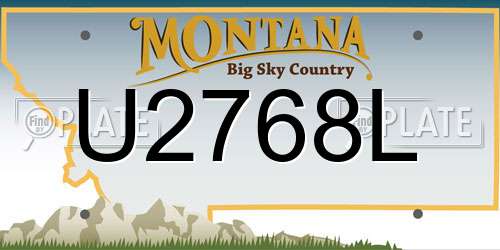U2768L Montana License Plate