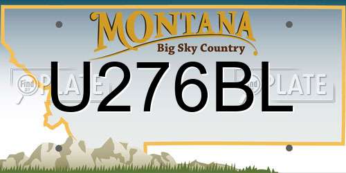 U276BL Montana License Plate