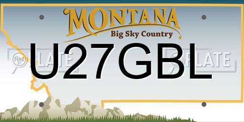 U27GBL Montana License Plate