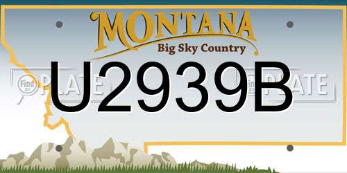 U2939B Montana License Plate