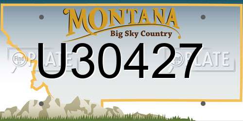 U30427 Montana License Plate