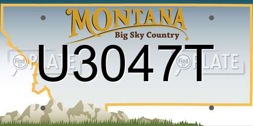 U3047T Montana License Plate