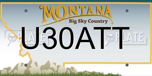 U30ATT Montana License Plate