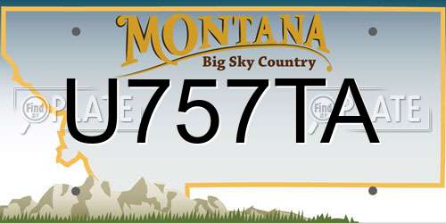U757TA Montana License Plate