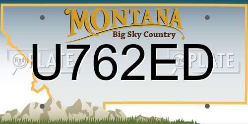 U762ED Montana License Plate