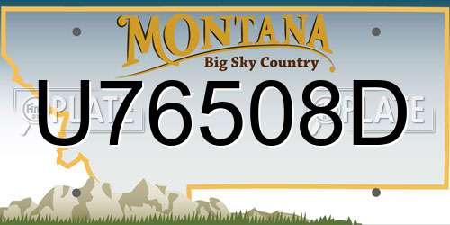U76508D Montana License Plate