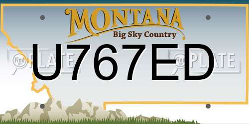 U767ED Montana License Plate