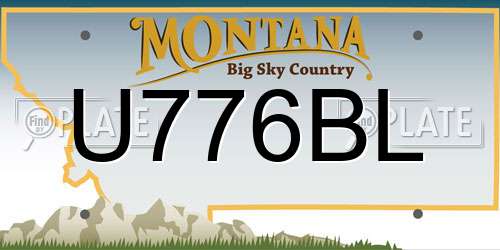 U776BL Montana License Plate