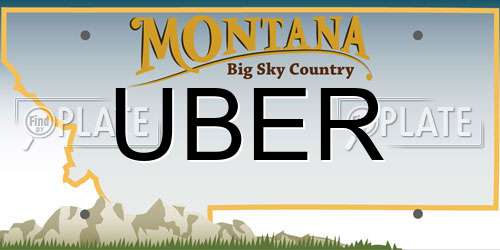 UBER Montana License Plate