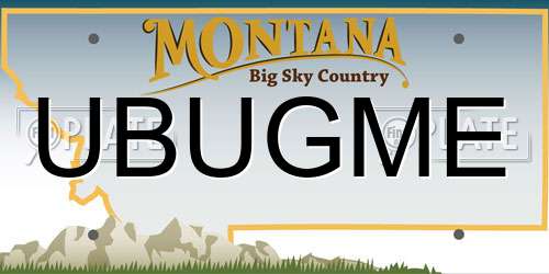 UBUGME Montana License Plate