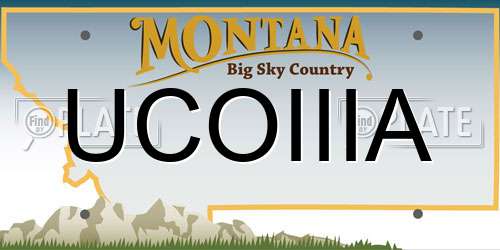 UCOIIIA Montana License Plate