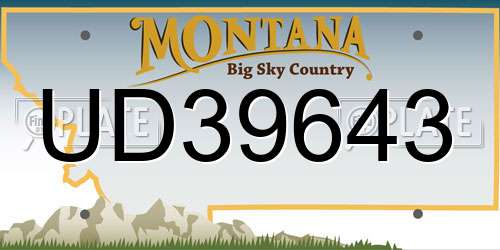 UD39643 Montana License Plate