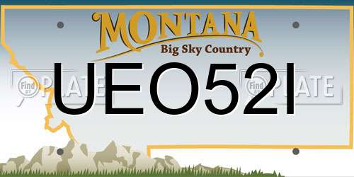 UEO52I Montana License Plate