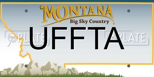 UFFTA Montana License Plate