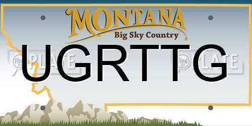 UGRTTG Montana License Plate