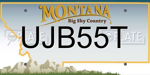 UJB55T Montana License Plate