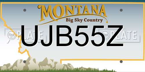 UJB55Z Montana License Plate