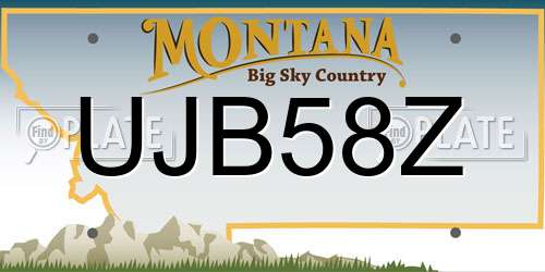 UJB58Z Montana License Plate