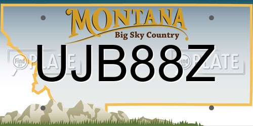UJB88Z Montana License Plate