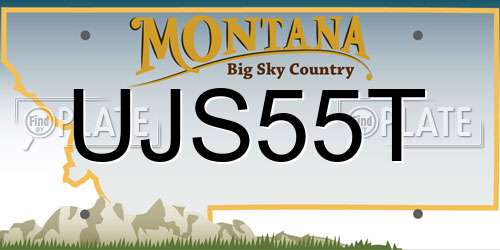UJS55T Montana License Plate