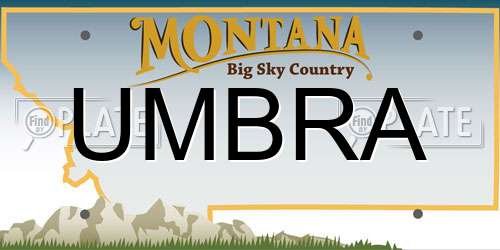 UMBRA Montana License Plate