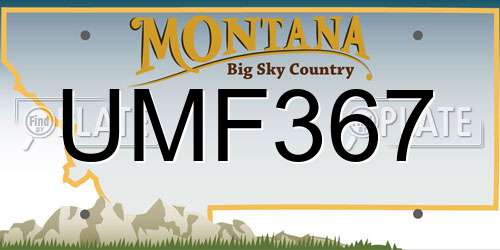 UMF367 Montana License Plate