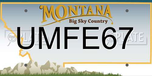 UMFE67 Montana License Plate