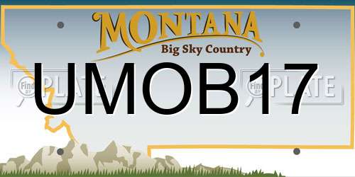 UMOB17 Montana License Plate
