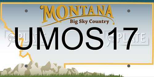 UMOS17 Montana License Plate
