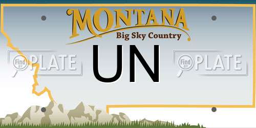 UN Montana License Plate