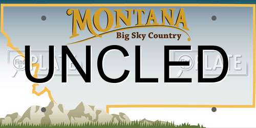 UNCLED Montana License Plate