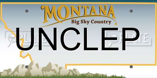 UNCLEP Montana License Plate
