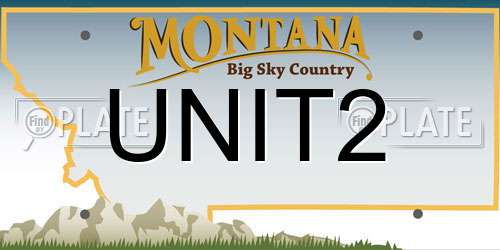 UNIT2 Montana License Plate