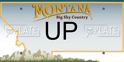 UP Montana License Plate