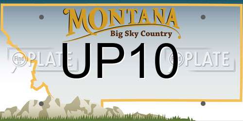 UP10 Montana License Plate