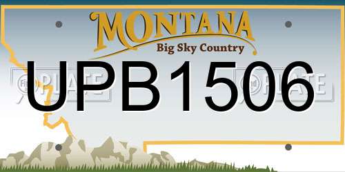 UPB1506 Montana License Plate