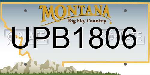 UPB1806 Montana License Plate