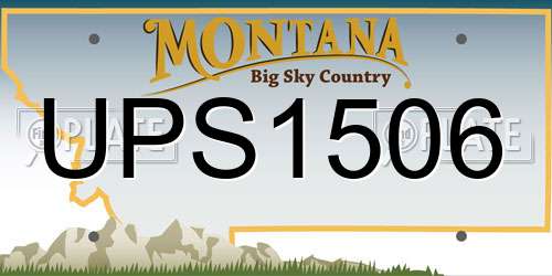 UPS1506 Montana License Plate