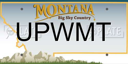UPWMT Montana License Plate