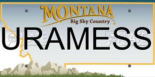 URAMESS Montana License Plate