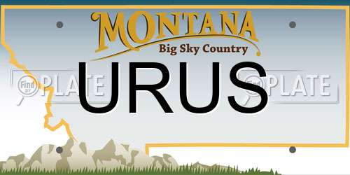 URUS Montana License Plate