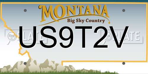 US9T2V Montana License Plate