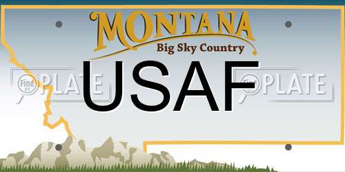 USAF Montana License Plate