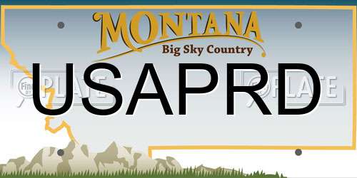 USAPRD Montana License Plate