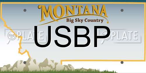 USBP Montana License Plate