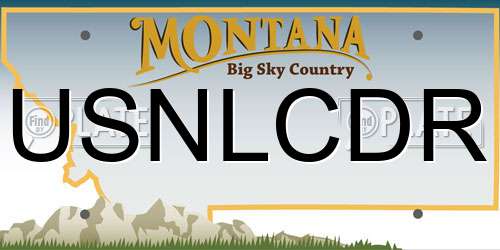 USNLCDR Montana License Plate