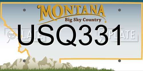 USQ331 Montana License Plate