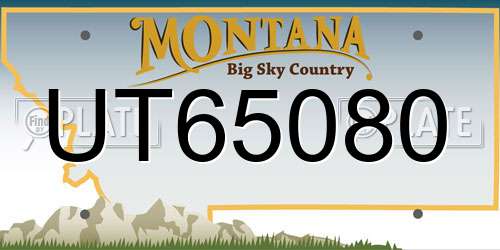 UT65080 Montana License Plate