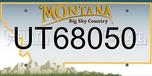 UT68050 Montana License Plate